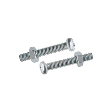 สกรูเกลียวมิลพร้อมนอต JP DEXZON 4X25 มม. แพ็ก 25 ชิ้น