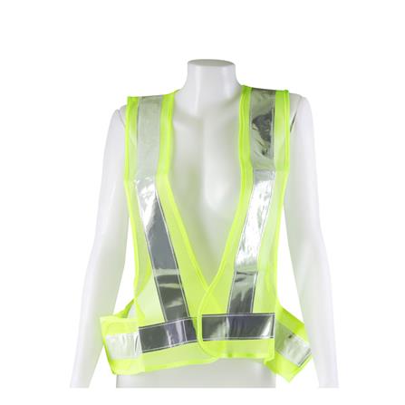 เสื้อจราจรสะท้อนแสงทรงวี YAMADA 5559V สีเขียว