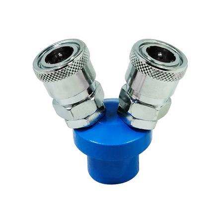 ข้อต่อลม 2 ทาง กลม HI-TOP SMV 5X8 มม. สีเงิน