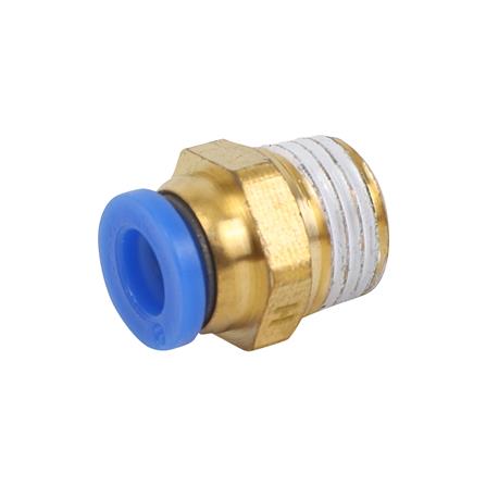 ข้อต่อตรงเกลียวนอก HI-TOP APC6-02 6 มม. (2 หุน 1/4 นิ้ว) สีดำ