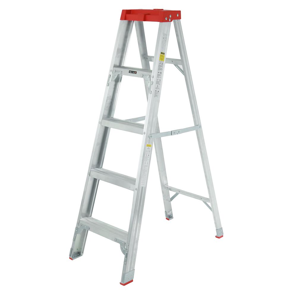 บันไดอะลูมิเนียมมีถาด MATALL 5 ขั้น