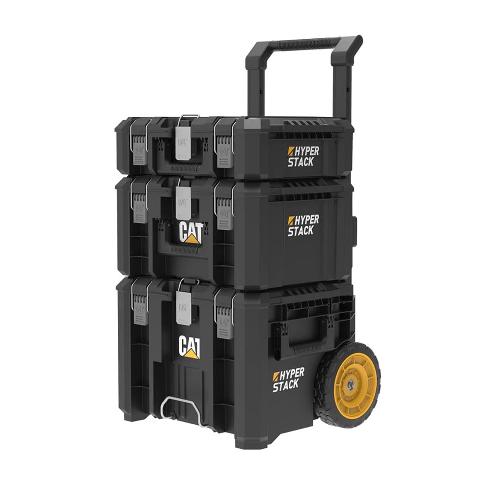 ชุดกล่องเครื่องมือล้อลาก 3 ชิ้น CAT DA41005 สีดำ/เหลือง