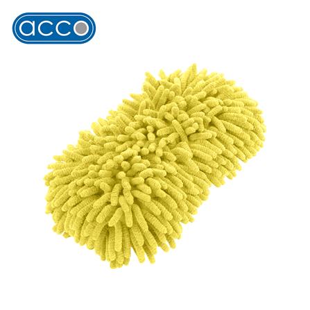 ฟองน้ำผ้าทำความสะอาดรถพร้อมสายคล้องมือ ACCO 25x14x6 ซม. สีเหลือง