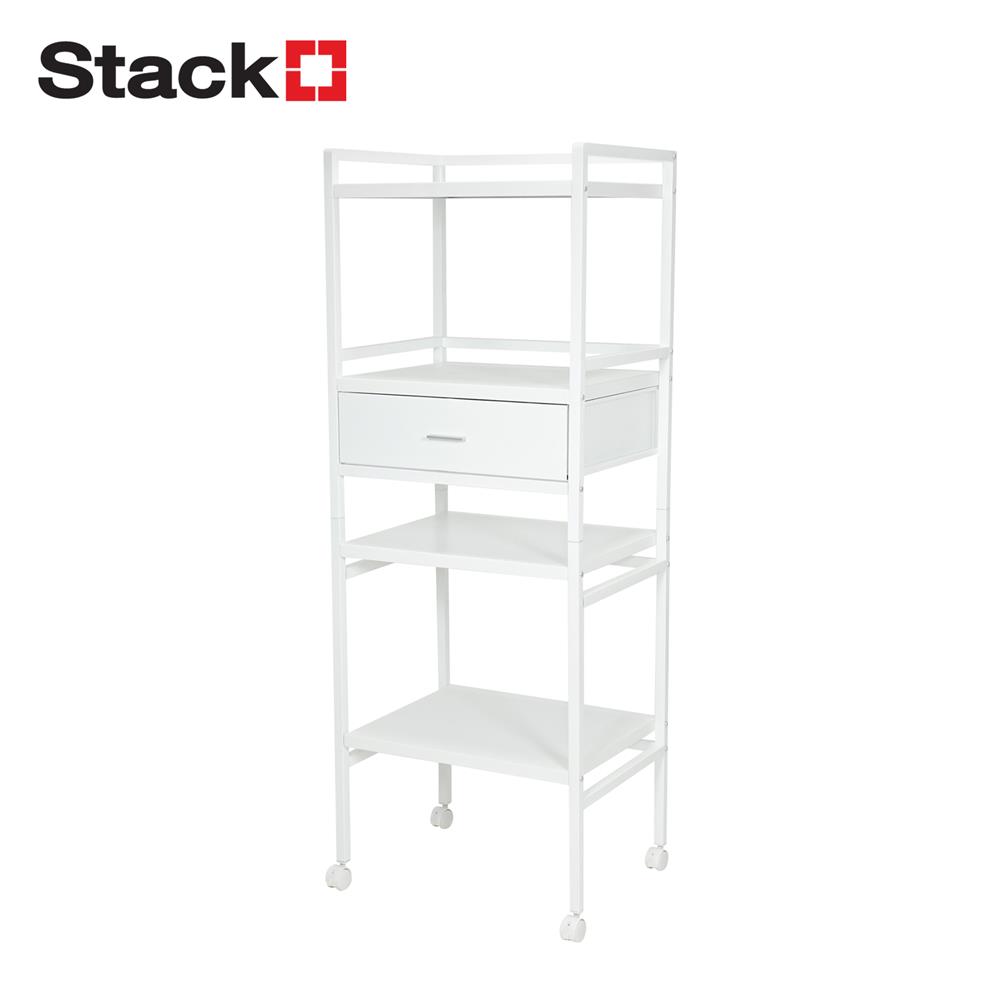 ชั้นวางของ 4 ชั้น STACKO ROBUSTE 50X39X136 ซม. สีขาว