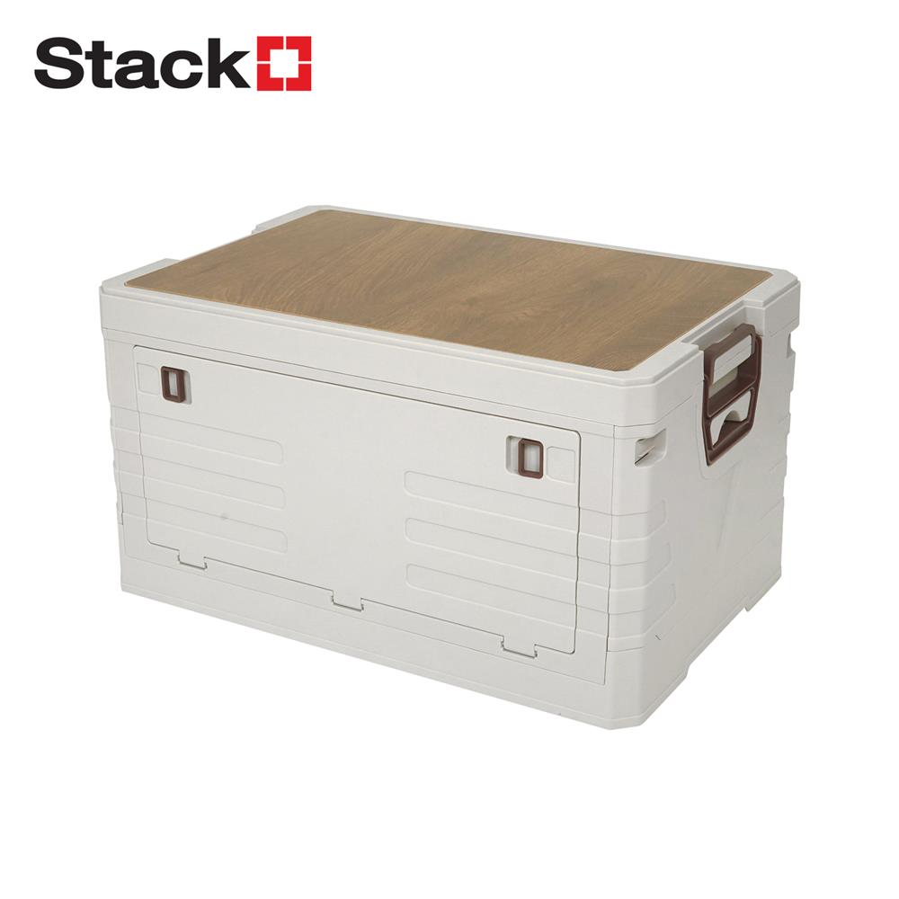 กล่องเก็บของพับได้ STACKO GLAM SIZE M 53x35x29 ซม. สีขาว