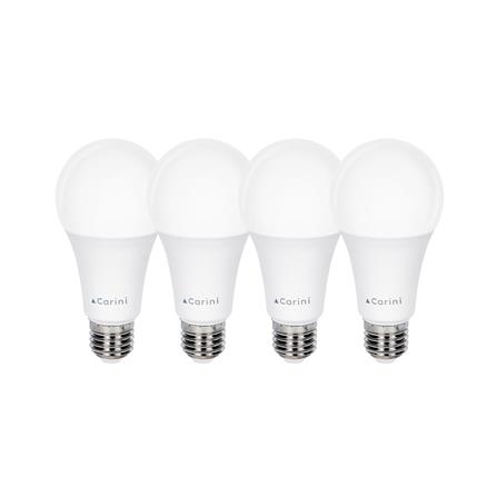 หลอด LED CARINI A65 ECOLIFE 13 วัตต์ WARM WHITE E27 แพ็ก 4 ชิ้น