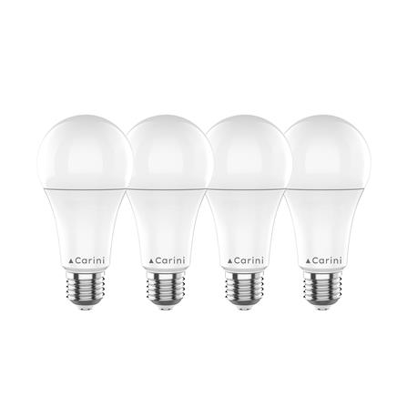 หลอด LED CARINI A65 ECOLIFE 15 วัตต์ DAYLIGHT E27 แพ็ก 4 ชิ้น