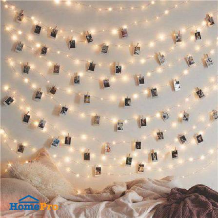 ไฟกะพริบ LED CARINI สายขาวใส 10 เมตร WARM WHITE