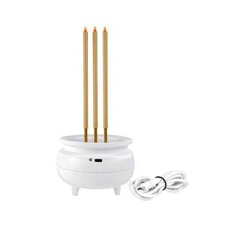 ธูปไฟฟ้า LED 3 ดอก CLAIRE 0.3 วัตต์ WARM WHITE 22 ซม. สีขาว