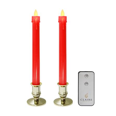 เชิงเทียน LED CLAIRE 0.06 วัตต์ WARMWHITE 27.5 ซม. สีแดง/ทอง