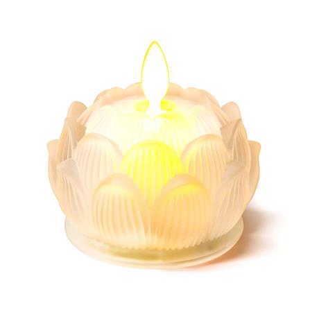 เทียน LED ดอกบัว CLAIRE 0.06 วัตต์ WARMWHITE 8.5 ซม. สีขาว