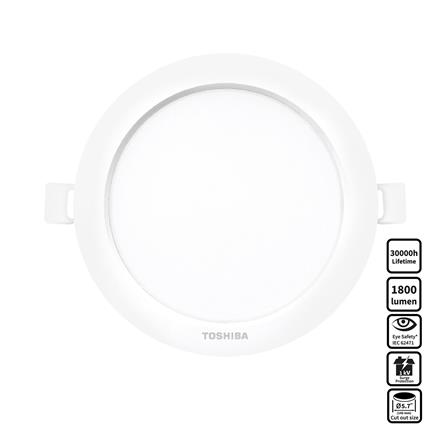 ดาวน์ไลท์ LED TOSHIBA HIGH WATT 7.48 นิ้ว 18 วัตต์ DAYLIGHT สีขาว