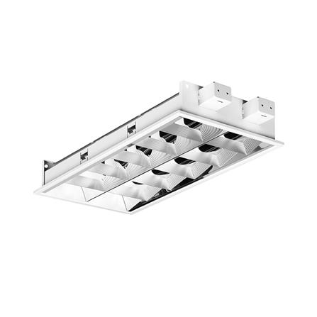 โคมตะแกรงฝังฝ้า L&amp;E 99-00482 2x600 มม. สีขาว