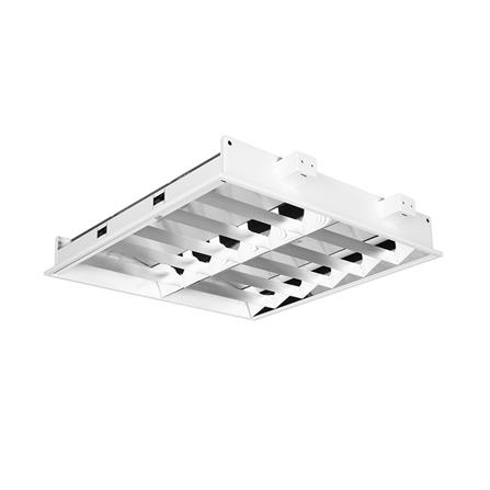 โคมตะแกรงฝังฝ้า L&amp;E 99-00488 2X600 มม. สีขาว