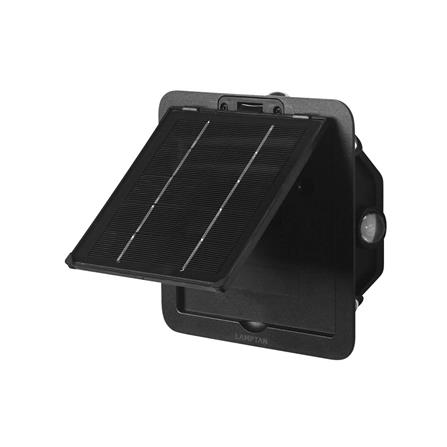 ไฟผนังภายนอก SOLAR LAMPTAN QUADLUX 9 วัตต์ WARM WHITE สีดำ