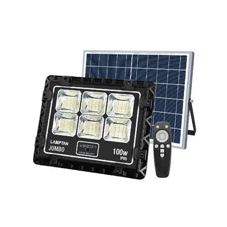 ไฟสปอตไลท์ SOLAR LAMPTAN JUMBO 100 วัตต์ วอร์มไวท์ สีดำ