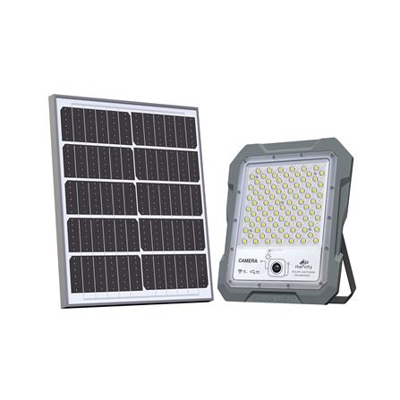 สปอตไลท์ SOLAR RANDY DW-BWC 400 วัตต์ COOL WHITE สีเทา พร้อมกล้อง CCTV