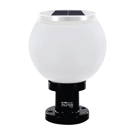 ไฟหัวเสา SOLAR HI-TEK HFSPR0250O 3 วัตต์ เดย์ไลท์/วอร์มไวท์ 10 นิ้ว สีขาว