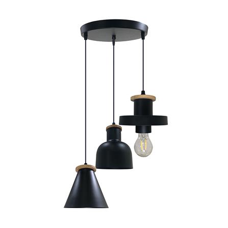 ไฟช่อ EVL HG-33001 3 หัว สีดำ