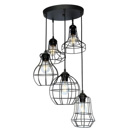 ไฟช่อ CST MODERN 9190-5 โลหะ สีดำ 5 หัว