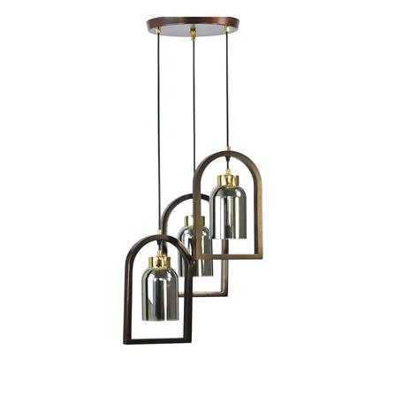 ไฟช่อ SUCCESS CD8743/3 สีน้ำตาล/ดำ/ทอง 3 หัว