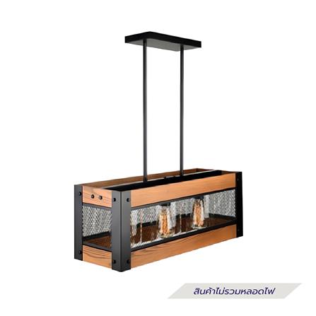 ไฟช่อ L&amp;E 01-02752 สีดำ/ทอง 3 หัว