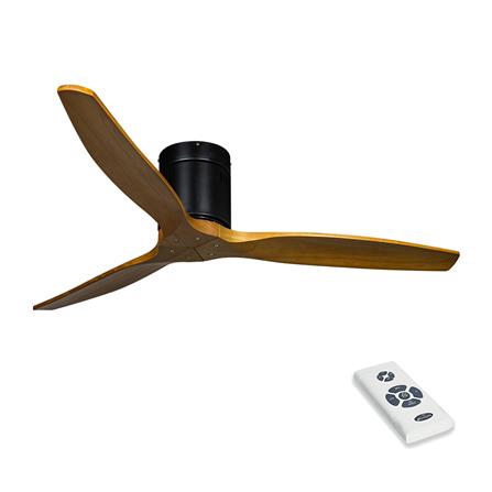 พัดลมไม่มีโคมไฟ CARINI MOONSTAR-28-1 52 นิ้ว สีดำ/ลายไม้