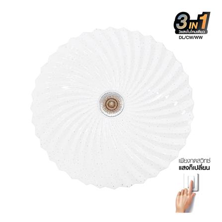 ไฟเพดาน LED HI-TEK HFIL248DCW 15 นิ้ว 48 วัตต์ DAYLIGHT/COOL WHITE/WARM WHITE สีขาว