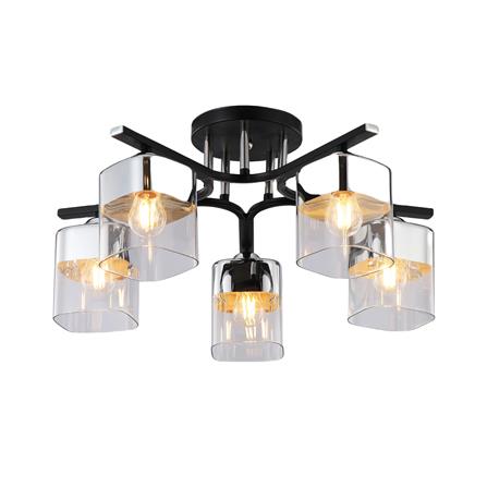 ไฟถาด NEOLIGHT 6409-5 สีดำ/เงิน/ขาว 5 หัว