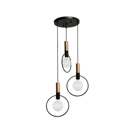 ไฟช่อ CARINI P200937-3 สีดำ/ทอง 3 หัว