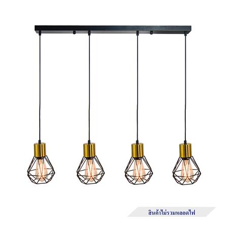 ไฟช่อ CARINI P190455-4 สีดำ/ทอง 4 หัว