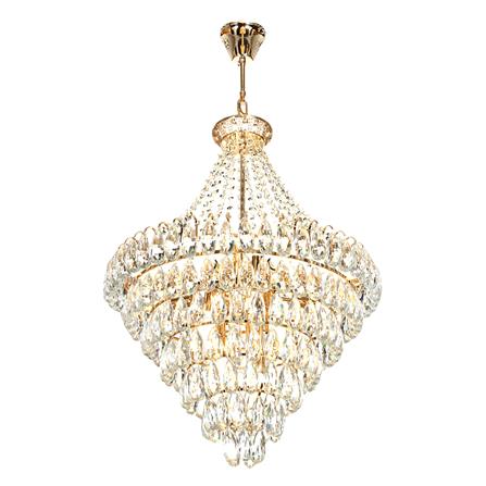 ไฟช่อ CST 2679-600 แก้ว/อะคริลิค/สีทอง 16หัว