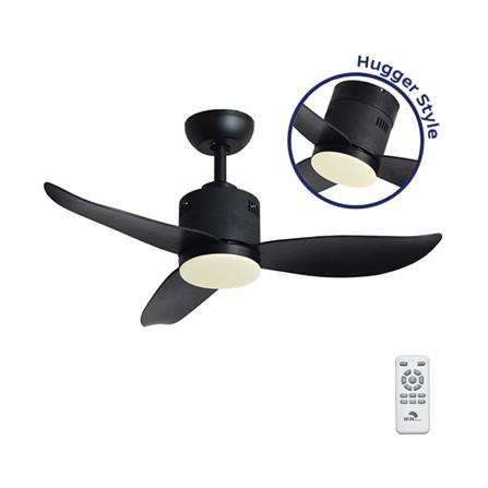 พัดลมโคมไฟ LED WINFAVOUR WFDC52/DC40(MBK) 36 นิ้ว 18 วัตต์ DAYLIGHT/COOL WHITE/WARM WHITE สีดำ