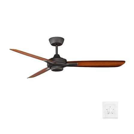 พัดลมไม่มีโคมไฟ MR.KEN 25-01727 52 นิ้ว สีเทา/น้ำตาล