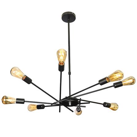 ไฟช่อ EVL HL-0005/8 สีดำ 8 หัว