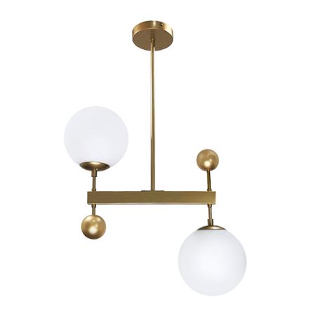 ไฟช่อ EVL HL-22013 สีขาว/ทอง 2 หัว