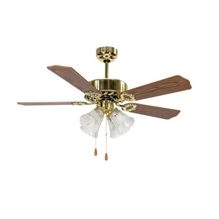 พัดลมโคมไฟ CARINI TWISTER-42-4PB 42 นิ้ว สีทอง