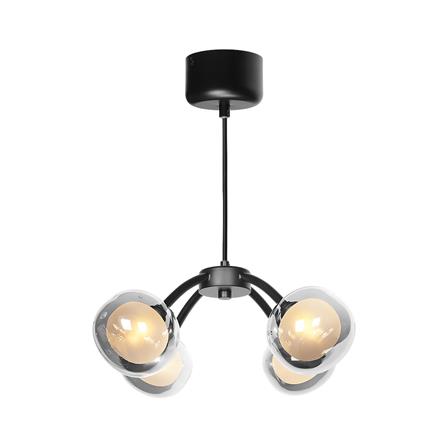 ไฟช่อ L&amp;E 01-03126 สีขาว/ดำ 4 หัว