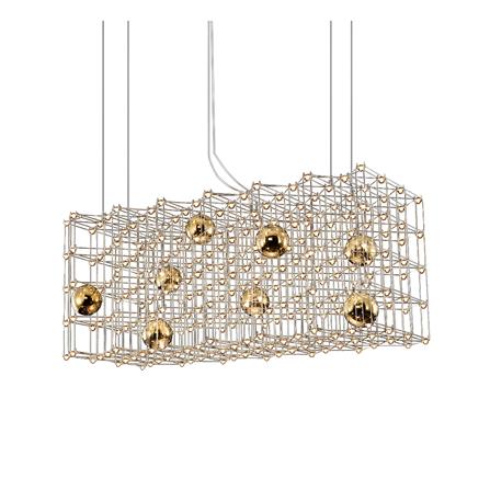 ไฟช่อ LED EVL HL-22019 100 วัตต์ WARM WHITE สีเงิน 1 หัว