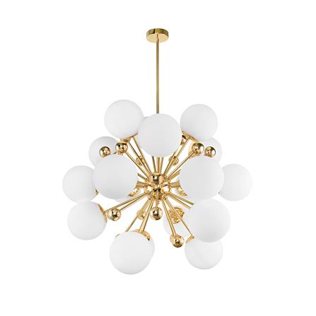 ไฟช่อ CARINI P240657-18+25CAR สีขาว/ทอง 18 หัว