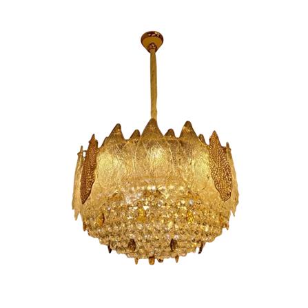 ไฟช่อ L&amp;amp;E 01-03159 สีน้ำตาล/ทอง/ใส 12 หัว