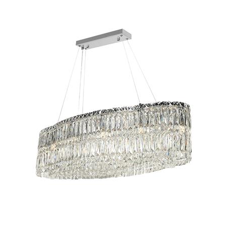 ไฟช่อ L&amp;E 01-03122 สีใส/เงิน 1 หัว