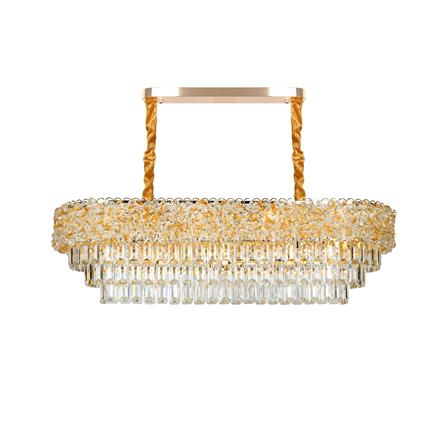 ไฟช่อ L&amp;E 01-03172 สีทอง/ใส 13 หัว