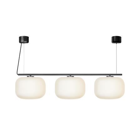 ไฟช่อ L&amp;E 01-03125 สีขาว/ดำ 3 หัว