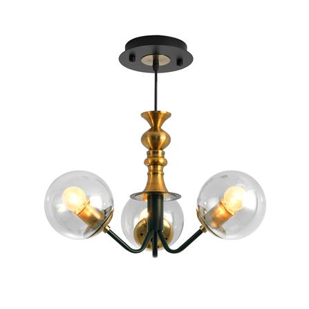 ไฟช่อ NEOLIGHT MDL 6310-3 สีใส/ดำ/ทอง 3 หัว