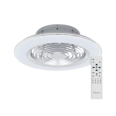 พัดลมไฟเพดาน LED CARINI TRY-NOVA105SV 60 วัตต์ COOLWHITE/DAYLIGHT/WARMWHITE สีเงิน 25 นิ้ว