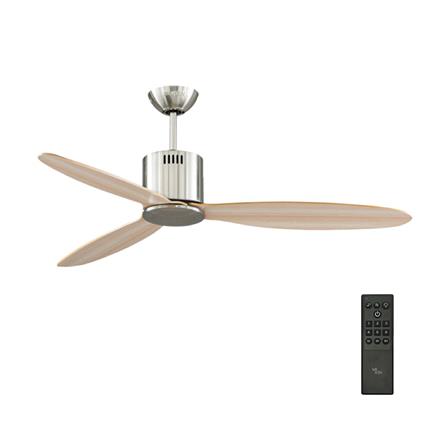 พัดลมไม่มีโคมไฟ MR.KEN 25-017579 52 นิ้ว สีเงิน/น้ำตาล