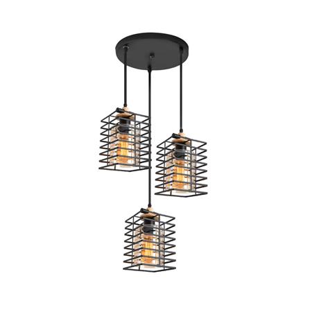 ไฟช่อ CST 3025-3 สีดำ/ชา/น้ำตาล 3 หัว