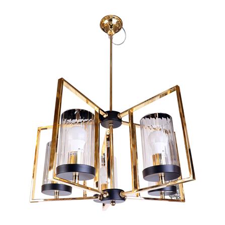 ไฟช่อ L&amp;E 01-02580 สีทอง 5 หัว