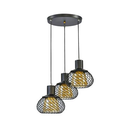 ไฟช่อ SUCCESS CD7582/3 สีน้ำตาล/ดำ 3 หัว